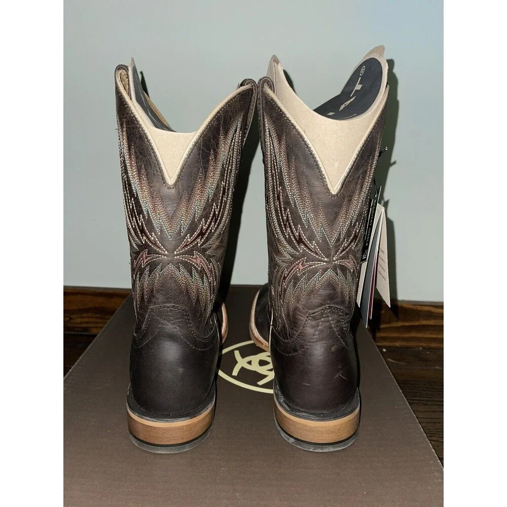 Ariat Men's 9.5 D Arena Rebound Brangus Dark Desert Wide Square Boot Brown